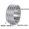 Wholesale Jewelry Titanium Steel Frosted Ring With Letters Numbers Text Electroplating Unisex Men's