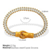 Wholesale Jewelry 316L Stainless Steel Geometric Fourcorner Buckle Electroplated Doublesided Suction Iron Buckle Bracelet For Women