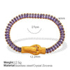 Wholesale Jewelry 316L Stainless Steel Geometric Fourcorner Buckle Electroplated Doublesided Suction Iron Buckle Bracelet For Women