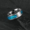 Wholesale Jewelry Titanium Steel Geometric Half Ring Dripping Oil Inlaid