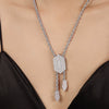 Wholesale Jewelry 316L Stainless Steel Geometric Hexagonal Pendant With Diamond Buckle For Women