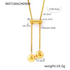 Wholesale Jewelry Titanium Steel Geometric Hollow Ball Long Tassel Pendant Chain Fashion Light Luxury Electroplated