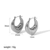 Wholesale Jewelry Titanium Steel Geometric Hollow Electroplated Earrings
