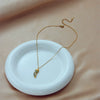 Wholesale Jewelry Titanium Steel Geometric Horn Electroplated Pendant Necklace For Women