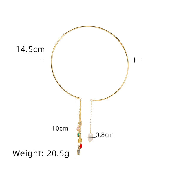 Wholesale Jewelry Titanium Steel Geometric Irregular Pearl Collar Necklace For Women Minimalist Style