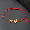 Wholesale Jewelry Titanium Steel Geometric Love Bracelet Hand Woven Red Rope For Lovers