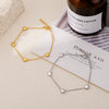 Wholesale Jewelry Titanium Steel Geometric Love Pendant Clavicle Chain Electroplated