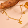Wholesale Jewelry Titanium Steel Geometric Sea Life Shell Pearl Beach Necklace Electroplating For Women