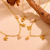 Wholesale Jewelry Titanium Steel Geometric Sea Life Shell Pearl Beach Necklace Electroplating For Women