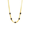 Wholesale Jewelry Titanium Steel Geometric Snake Bone Chain With Rhinestone Pendant Electroplated