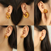 Wholesale Jewelry 316L Stainless Steel Geometric Spherical Electroplating Light Luxury Elegant Women's Jewelry