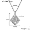 Wholesale Jewelry 316L Stainless Steel Geometric Square Pendant Twist Chain British Retro Design