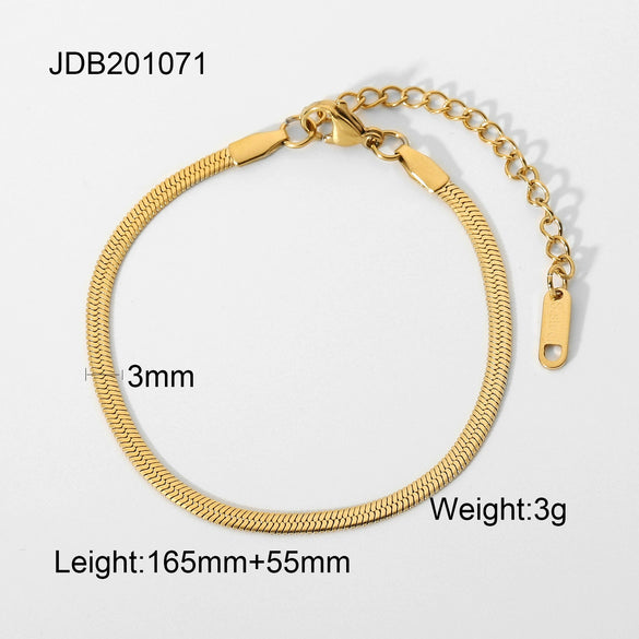 Wholesale Jewelry Titanium Steel Geometric Style String Of Pearls Bracelet With Electroplating
