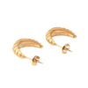 Wholesale Jewelry Titanium Steel Geometric Ushaped And Cshaped Electroplated Croissant Earrings For Women