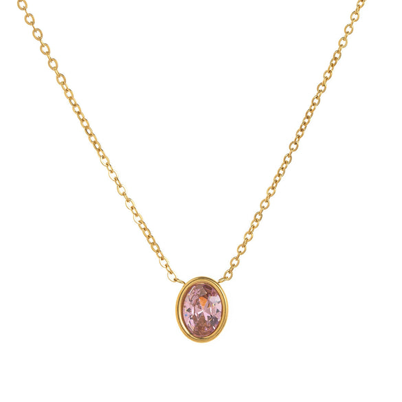 Wholesale Jewelry Titanium Steel Geometric Vintage Electroplating Ochain Pendant Necklace