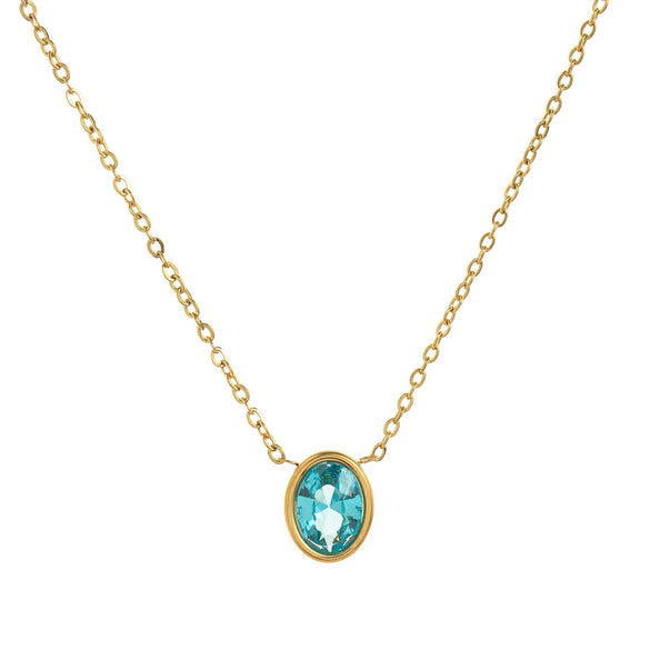 Wholesale Jewelry Titanium Steel Geometric Vintage Electroplating Ochain Pendant Necklace