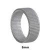Wholesale Jewelry Titanium Steel Geometric Woven Mesh Deformation Ring Electroplated