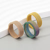 Wholesale Jewelry Titanium Steel Geometric Woven Mesh Deformation Ring Electroplated