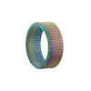 Wholesale Jewelry Titanium Steel Geometric Woven Mesh Deformation Ring Electroplated