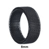 Wholesale Jewelry Titanium Steel Geometric Woven Mesh Deformation Ring Electroplated