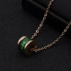 Wholesale Jewelry Titanium Steel Gold Color Pendant Necklace With Flower Pattern For Women Polished Box Chain