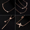 Wholesale Jewelry Titanium Steel Gold Color Pendant Necklace With Flower Pattern For Women Polished Box Chain