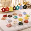 Wholesale Jewelry 316L Stainless Steel Gold Plated Chain With Flower Resin Pendant Fresh Simple Style For Women