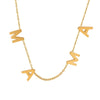 Wholesale Jewelry 316L Stainless Steel Gold Plated Geometric Letter Pendant Collarbone Necklace For Women