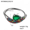 Wholesale Jewelry Titanium Steel Gold Plated Geometric Wide Face Ring For Women Light Luxury Style