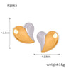 Wholesale Jewelry 316L Stainless Steel Gold Plated Irregular Heart Shaped Earrings