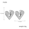 Wholesale Jewelry 316L Stainless Steel Gold Plated Irregular Heart Shaped Earrings
