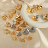 Wholesale Jewelry 316L Stainless Steel Gold Plated Irregular Heart Shaped Earrings