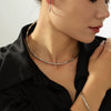 Wholesale Jewelry 316L Stainless Steel Goldplated Chain Pattern Niche Design