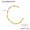 Wholesale Jewelry 316L Stainless Steel Goldplated Chain Pattern Niche Design