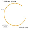 Wholesale Jewelry 316L Stainless Steel Goldplated Chain Pattern Niche Design