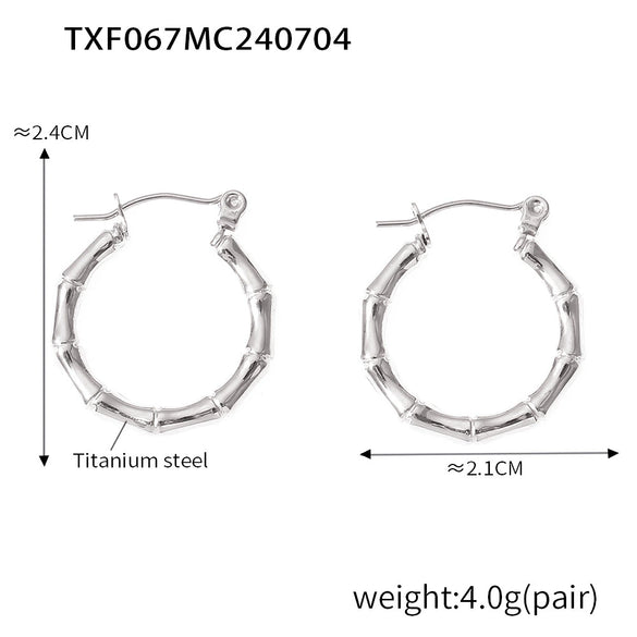 Wholesale Jewelry 316L Stainless Steel Goldplated Chain Pattern Niche Design