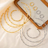 Wholesale Jewelry 316L Stainless Steel Goldplated Chain Pattern Niche Design