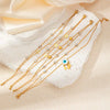 Wholesale Jewelry Titanium Steel Heart Flower Rhombus Electroplating Bracelet For Women