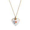 Wholesale Jewelry Titanium Steel Heart Shape Oil Drop Printing Electroplated Pendant Necklace