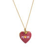 Wholesale Jewelry Titanium Steel Heart Shape Oil Drop Printing Electroplated Pendant Necklace