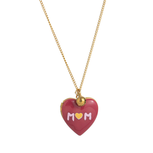 Wholesale Jewelry Titanium Steel Heart Shape Oil Drop Printing Electroplated Pendant Necklace