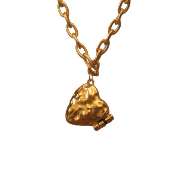 Wholesale Jewelry Titanium Steel Heart Shape Oil Drop Printing Electroplated Pendant Necklace