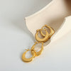 Wholesale Jewelry 316L Stainless Steel 18K Gold Plated Geometric Earrings For Women