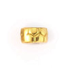 Wholesale Jewelry Titanium Steel Loose Beads Spacer Beads Love Embossed Perforated Fashion Style Drum Beads With Gold Plating