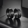 Wholesale Jewelry Titanium Steel Men's Ring Blackplated Frosted Geometric Rotating Decompression