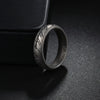 Wholesale Jewelry Titanium Steel Men's Ring Old Craft Distressed Geometric Style