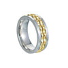 Wholesale Jewelry Titanium Steel Multicolor Geometric Rotation Decompression Unisex Ring Electroplated