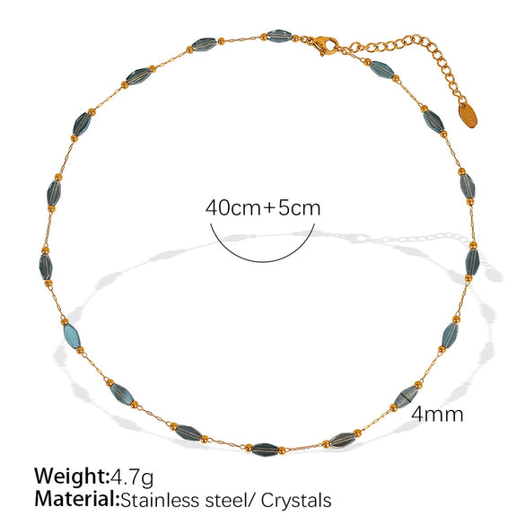 Wholesale Jewelry 316L Stainless Steel O Chain Electroplated Sweet Cool Geometric Style Women's Necklace And Bracelet Accessories
