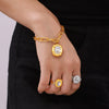 Wholesale Jewelry 316L Stainless Steel Oval Chain Style Retro Light Luxury Cold Niche Design Electroplated Earrings Bracelet Set
