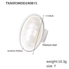 Wholesale Jewelry Titanium Steel Oval Fritillaria Pendant Necklace Ring Earrings 18K Gold Plated Light Luxury Set